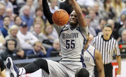 Hoyas Guard Jabril Trawick Dunks Late in the Second Half Against Butler